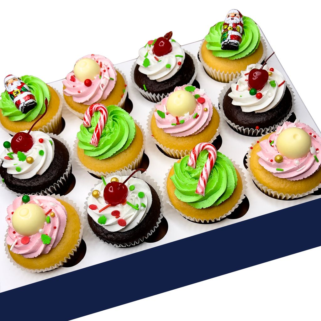 12 Pack Mix Christmas Cupcakes