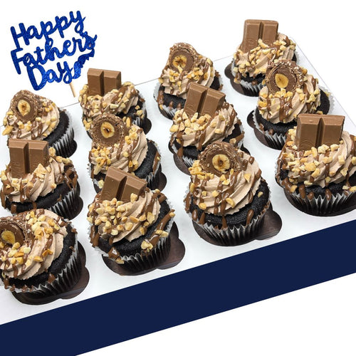12x Ferrero & Kit Kat Cupcakes + Father's Day Topper | Send Dessert