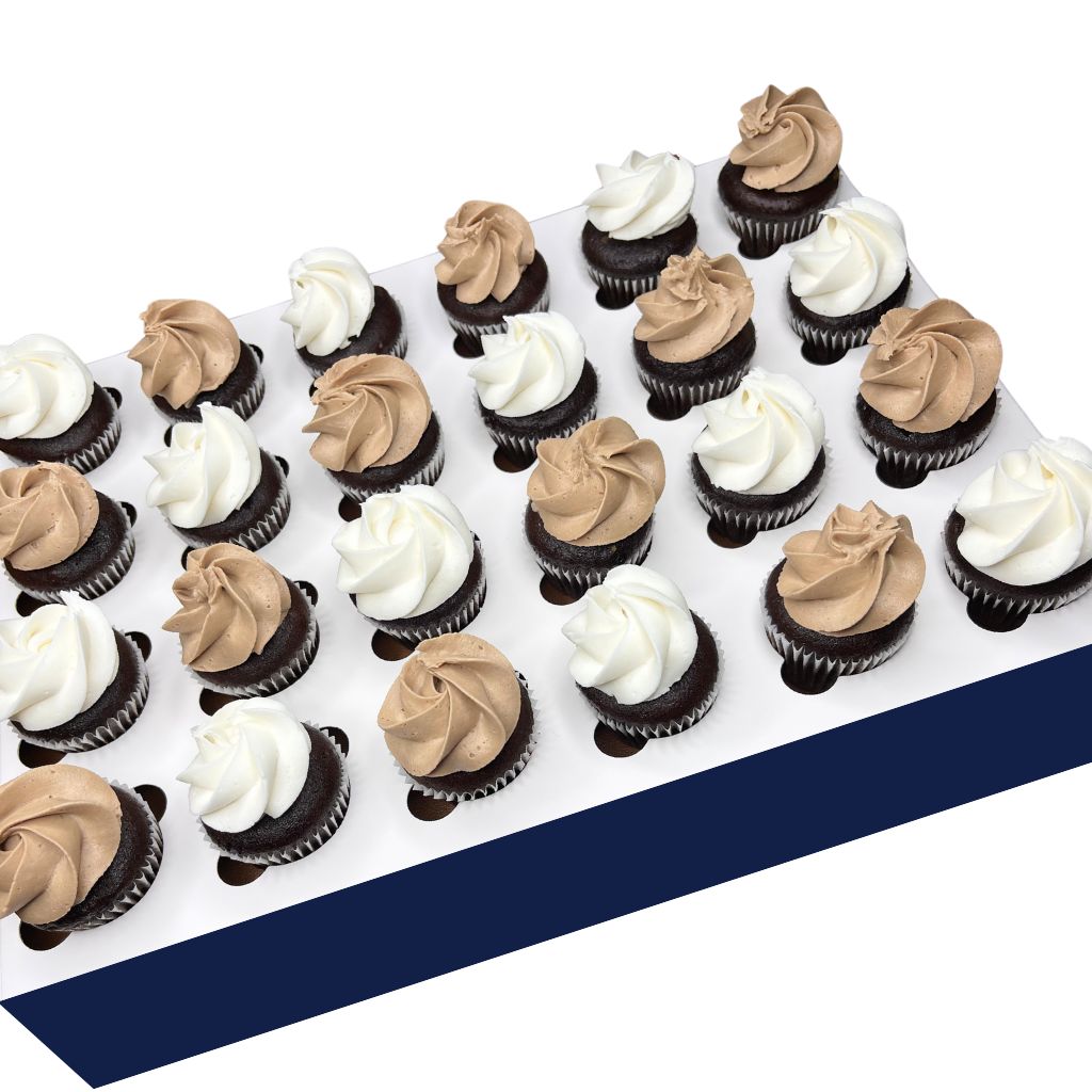 24x Chocolate And Vanilla Mini Cupcakes