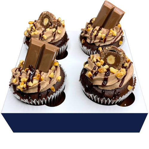 Ferrero & Kit Kat Cupcakes - 4 Pack