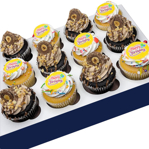 Birthday Cupcakes - 12 Pack | Send Dessert Australia