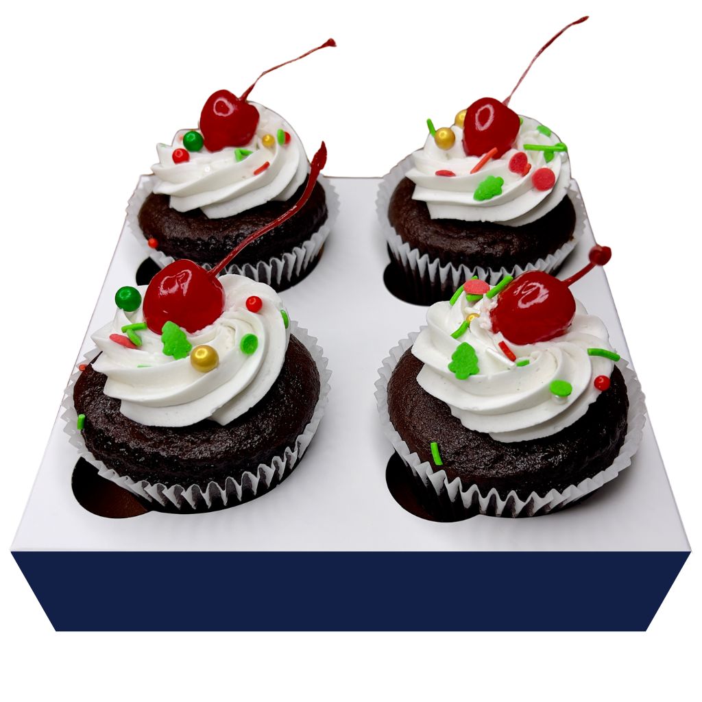 Christmas Cherry Cupcakes