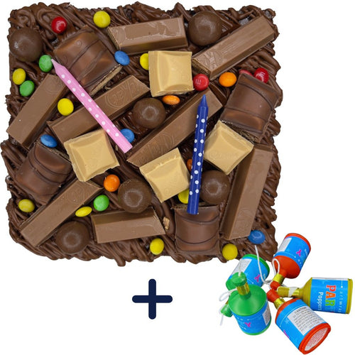 Birthday Brownie + Party Poppers 5x