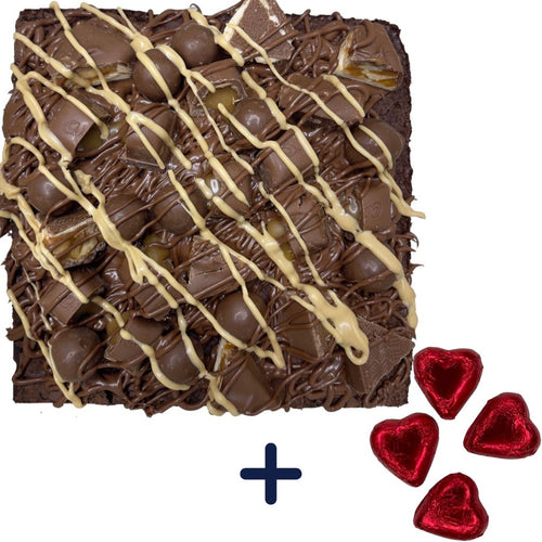 Loaded Brownie + Heart chocolates 4x